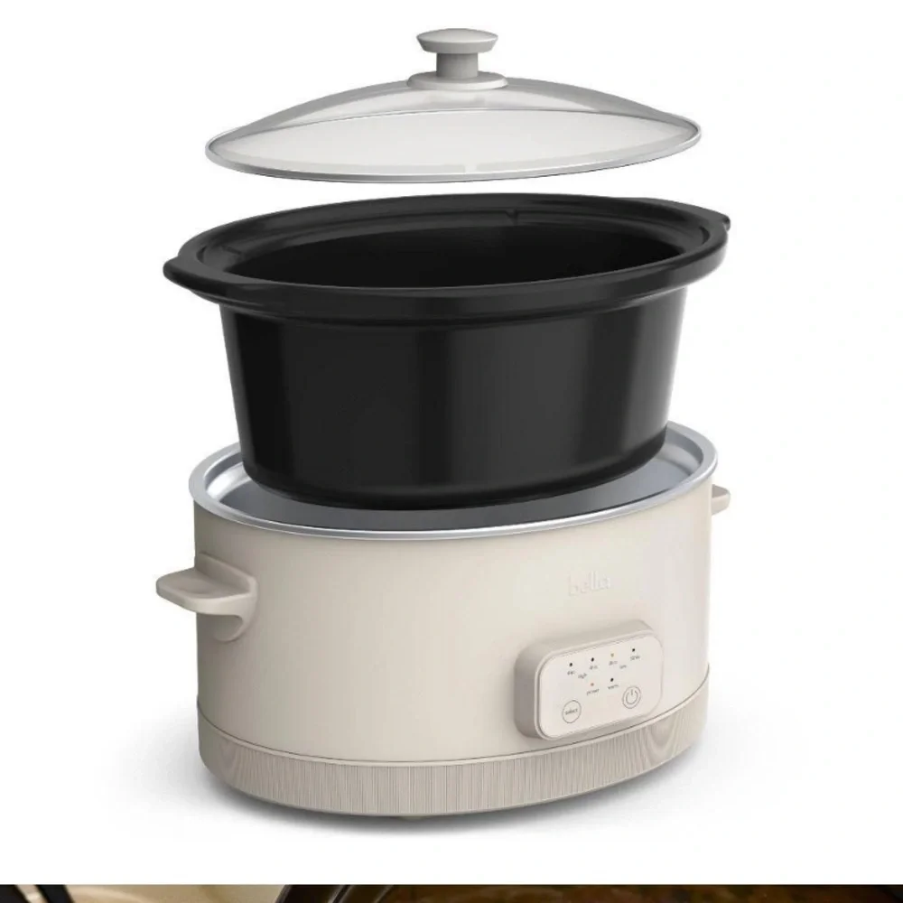 NIB Bella Oatmeal 6qt. Slow Cooker 3 settings.